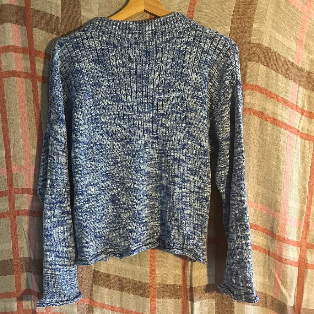 NWT Baserange Drip Cardigan Blue Melange L - Picture 4 of 6